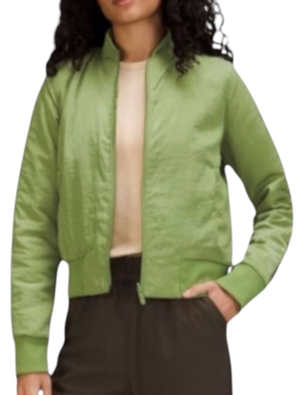 LULULEMON Non Stop Bomber Reversible Jacket in Green Foliage Size 8 and Size 4